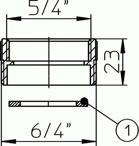 HL 12.1 Переход 5/4" * 6/4"