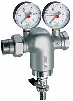 Far Сетчатый фильтр 1 1/2"НР-ВР 300 мкм с манометром