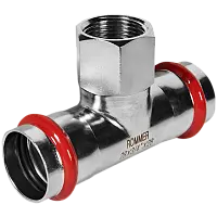 ROMMER Тройник-переходник ВПр-ВР 28х3/4, из нержавеющей стали, прессовой, арт. RSS-0015-002834