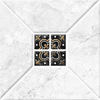 Керамин, Риальто, 1 тип 2 Декор золото 20х20