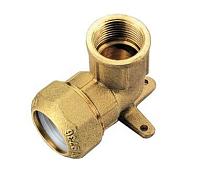 Угольник с внутренней резьбой и креплением для труб из полиэтилена низкого давления Угольник с внутренней резьбой и креплением для труб из полиэтилена низкого давления