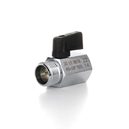 Elsen Кран шаровой латунный прямой MINI, НВ 1/8" - 1/8", ручка - бабочка