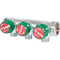 SMB-6849-341203 Stout Коллектор регулирующий 3/4", 3 отвода 1/2" (плоское уплотнение)