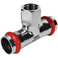 ROMMER Тройник-переходник ВПр-ВР 22х1/2, из нержавеющей стали, прессовой, арт. RSS-0015-002212