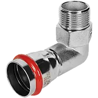 ROMMER Угольник-переходник ВПр-НР 35х1 из нержавеющей стали прессовой, арт. RSS-0010-000351