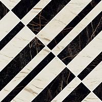 Versace Marble Mos.Optical Nero-Bia 58,5x58,5 см Напольная плитка
