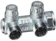Far Коллектор запорный 3/4" с 2 отводами М24х19, концевой