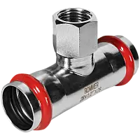 ROMMER Тройник-переходник ВПр-ВР 28х1/2, из нержавеющей стали, прессовой, арт. RSS-0015-002812