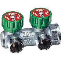 Far Регулируемый коллектор 3/4" с 2 отводами М24х19, концевой