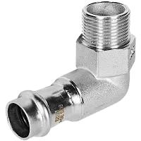 ROMMER Угольник-переходник ВПр-НР 18х3/4 из нержавеющей стали прессовой, арт. RSS-0010-001834